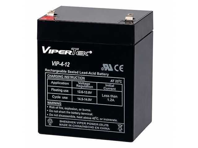BATERIA VIPERTEK PARA UPS 12V 4AH/20HR / VIP-412 / RECARGABLE