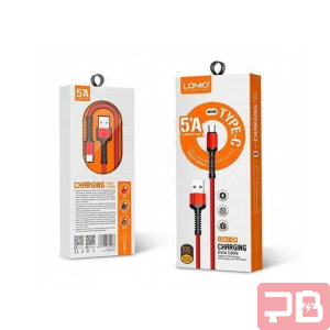 Cable de Datos y Carga LDNIO LS63-5A, Tipo USB A a Tipo C - 1 Metro