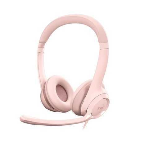 Audífonos Logitech H390 Rosa con Micrófono Inalámbrico USB