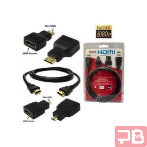 Kit HDMI 1.5M con Adaptadores Mini y Micro - Conecta con Calidad