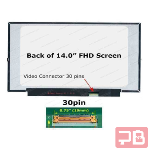Pantalla LED de 14'' Full HD para laptops con conector de 30 pines