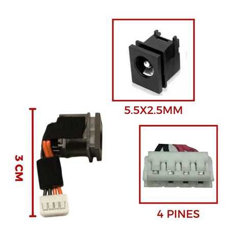 Pin de Carga para Toshiba Portege R500 - Conector de Alimentación de Alta Calidad