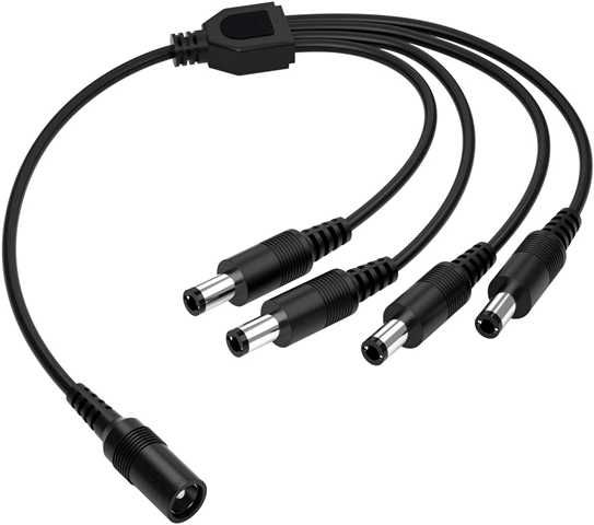 Splitter DC 1 a 4 para Cámaras de Seguridad