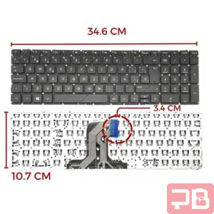 Teclado HP OEM para Pavilion 15 - Sin Marco y en Negro