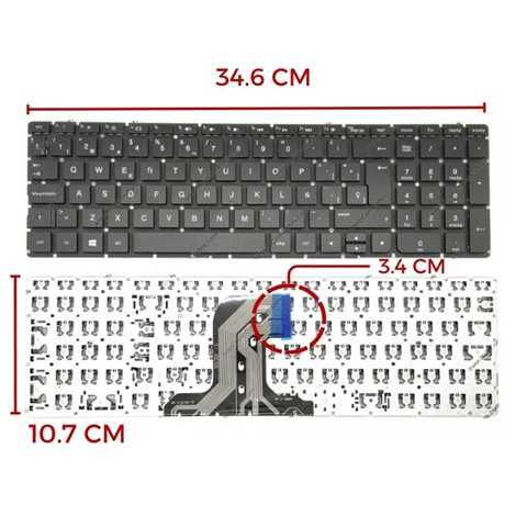 Teclado HP OEM para Pavilion 15 - Sin Marco y en Negro