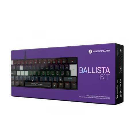 Teclado Mecánico Primus Ballista 61T con Interruptores Rojos