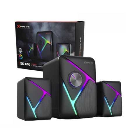 Parlantes Xtrike Me 2.1 SK-610 con Iluminación RGB y USB