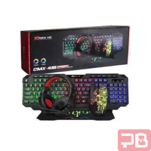COMBO GAMING XTRIKE ME CMX-415 / KIT 4 EN 1 / TECLADO / MOUSE / AURICULARES / MOUSEPAD / RGB / INTERFAZ USB