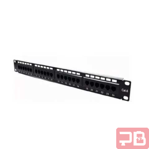 Patch Panel Teclam 24 Puertos Cat 6 Negro – Organiza y Optimiza tu Red