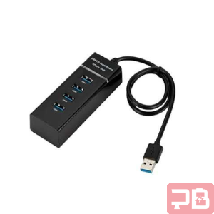 Adaptador Hub USB 3.0 de 4 Puertos - Negro