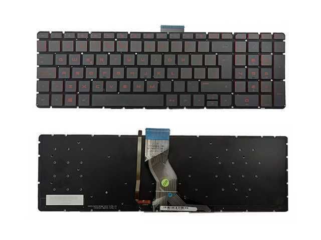 Teclado HP 15 con Retroiluminación y Teclado Numérico - Rojo y Negro