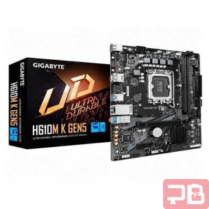 MAINBOARD GIGABYTE H610M K DDR4 GEN5 / 12AVA 13AVA GEN / SOCKET LGA 1700 / HDMI / M.2 / USB 3.2 / PCIE5.0 MATX