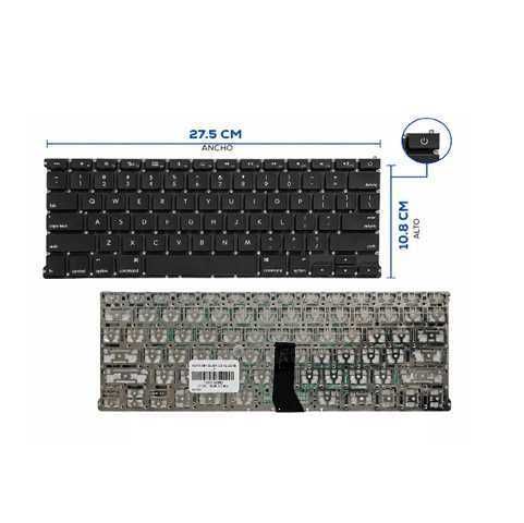 TECLADO APPLE MACBOOK AIR 13 2011 2012 2013 A1369 A1466 SIN FRAME US / INGLES / COLOR NEGRO