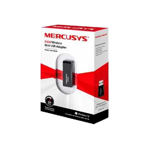 ADAPTADOR USB WIFI MERCUSYS N300 / MW300UM / 300MBPS / COMPATIBLE WINDOWS 10 Y 11