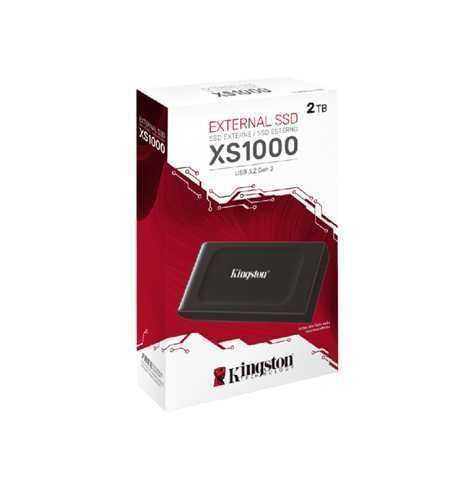 UNIDAD DE ESTADO SOLIDO SSD EXTERNO KINGSTON 2TB / KINGSTON XS1000 / USB 3.2 GEN 2 / HASTA 1050MB/S / COLOR NEGRO