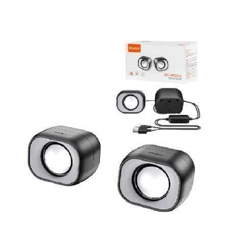 PARLANTES MEETION MT-SP2010 / ESTÉREO 2.0 / SUBWOOFER DOBLE DIAFRAGMA / 3.5MM / USB / 6W
