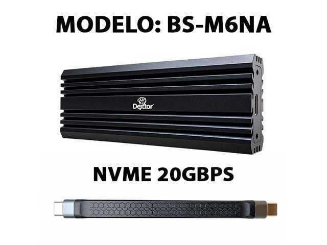 ENCLOSURE DEXTOR PARA DISCO SOLIDO SSD NVME PCI USB 3.0 / TIPO-C A TIPO-C / MODELO BS-M6NA