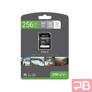 SD PNY ELITE-X 256GB / SDXC / UHS-I / CLASE 10 / U3 / V30 / 100MB/S / 4K UHD / ULTRA HD / FULL HD FHD